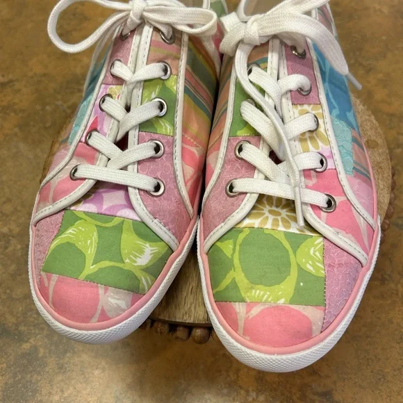 COACH Dawnell Patchwork Signature Sneakers - Picture 6 of 8